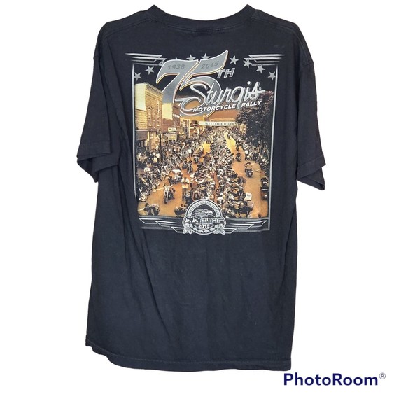 Hot Leathers Harley Davidson Men’s Sturgis Bike Rally Graphic Retro Tee - Picture 5 of 5